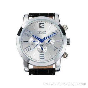 Sport Boy Mechanical Automatic Watches Multifunction , Leat